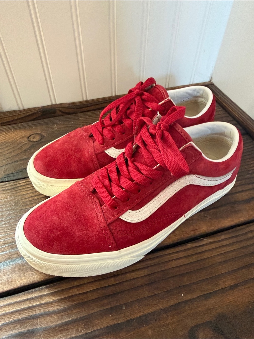 Vans Chili Pepper Old Skool Pig Suede Low-Top Sneakers